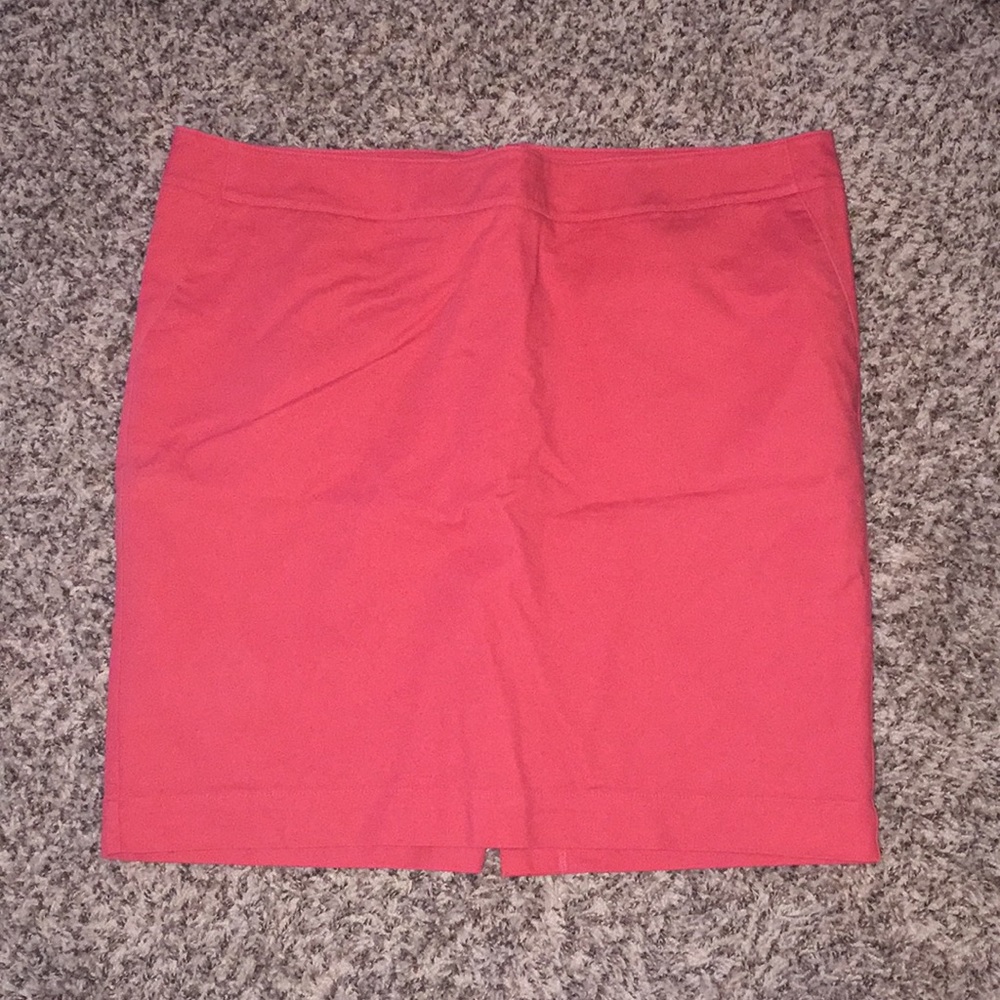 Coral Pencil Skirt